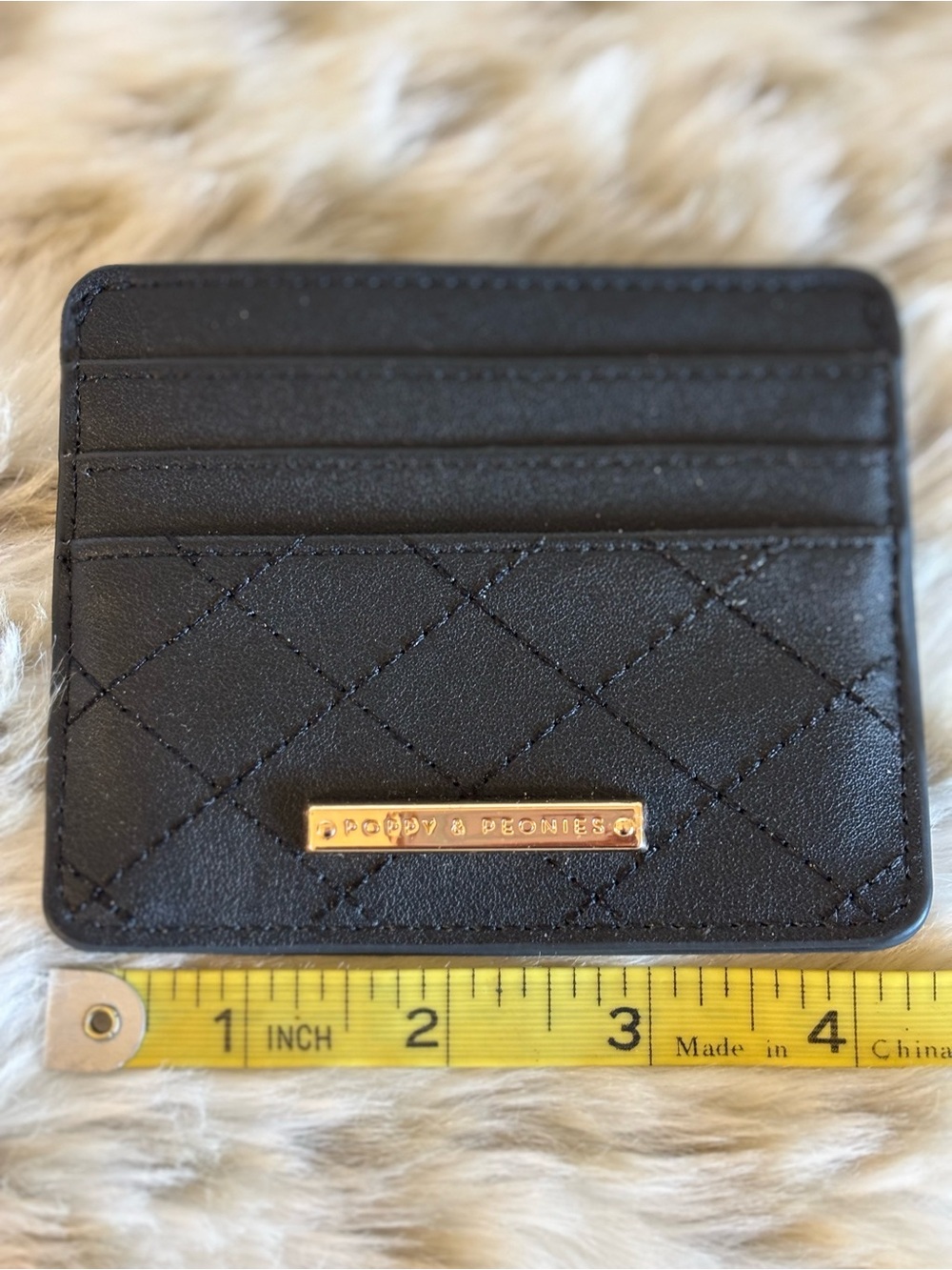 Poppy & Peonies Credit Card holder black.